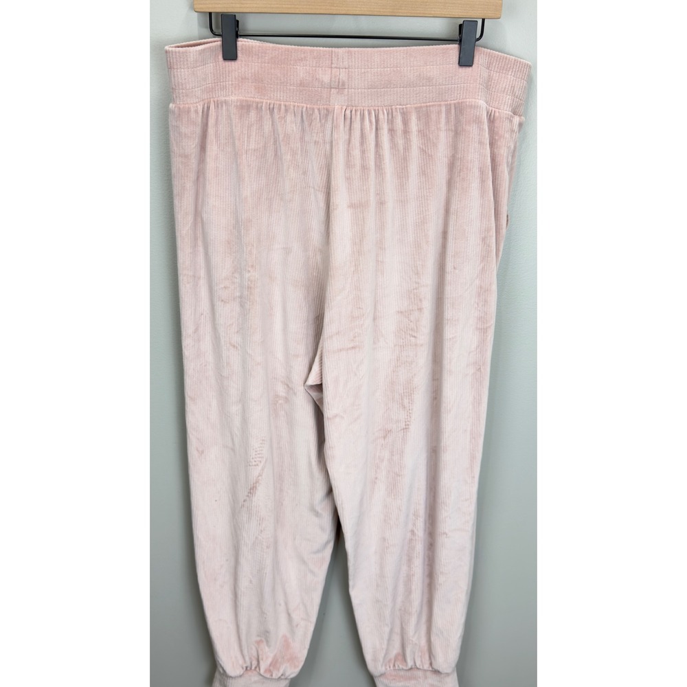 Victoria's Secret On Point Pink Ribbed Velour Hoodie & Jogger Set Womens Size XL - Picture 5 of 7